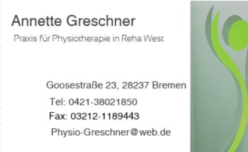 Praxis für Physiotherapie in Reha West-Annette Greschner